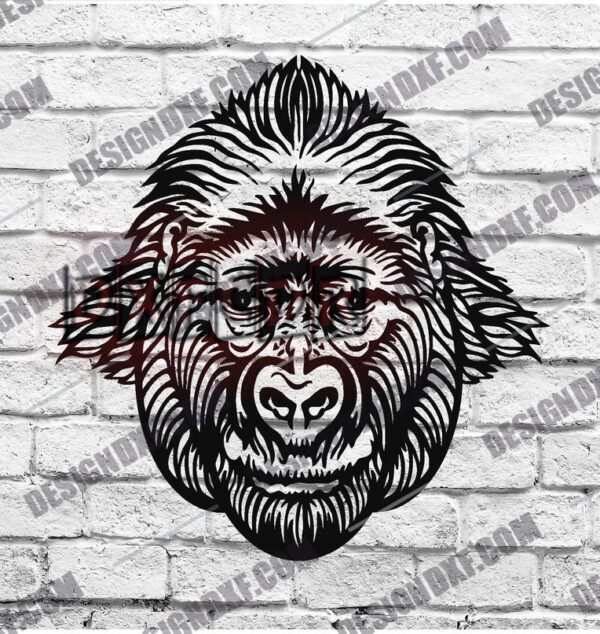 Gorilla Head DXF Files