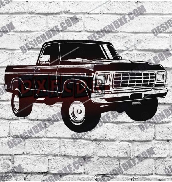 "1972 Lifted Pickup Truck DXF Files"