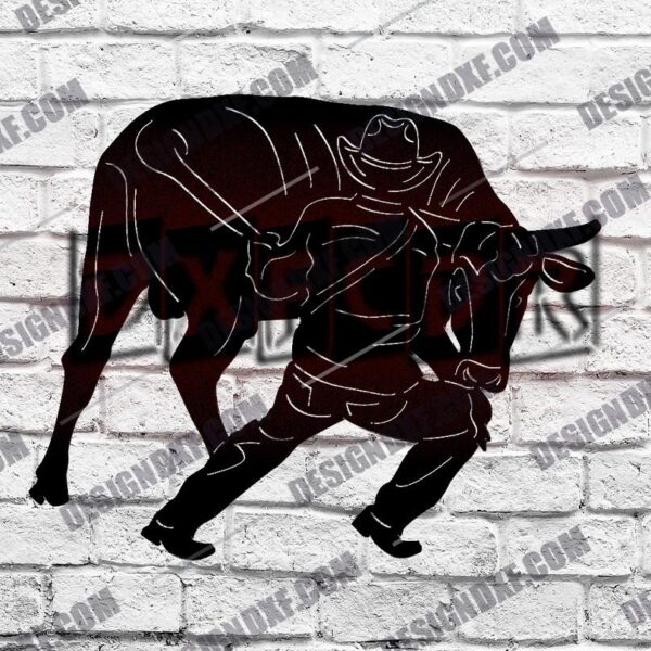 Bull Catcher Scene DXF File