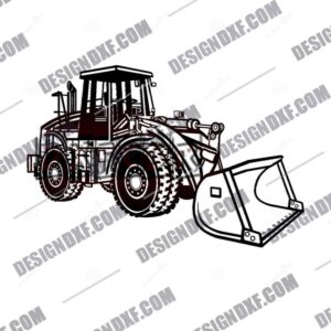 Front Wheel Loader Bulldozer DXF File