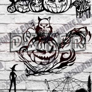 Halloween-themed DXF Designs