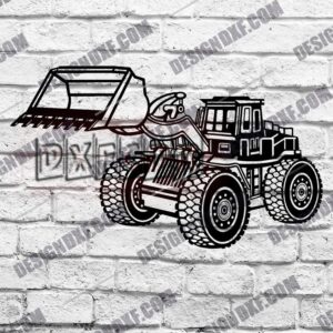 Front Wheel Loader Bulldozer DXF Designs