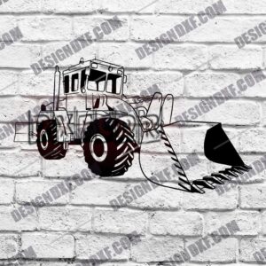 Front Wheel Loader Bulldozer DXF Designs