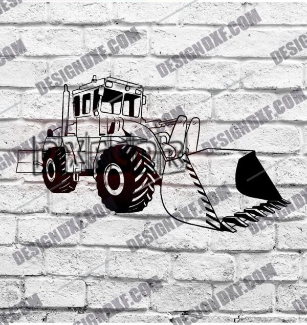 Front Wheel Loader Bulldozer DXF Designs