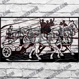 Horses and Chariot CNC Design