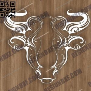 "Taurus Zodiac Sign DXF File"