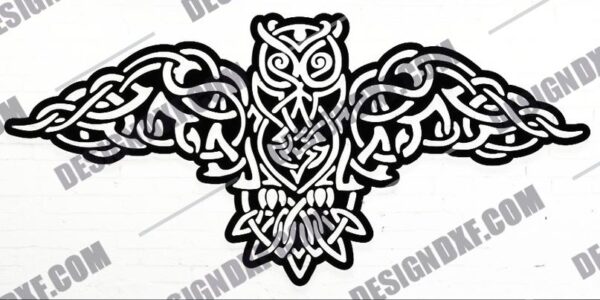 "Celtic Owl Panel DXF File"