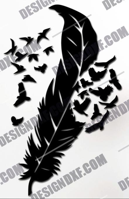 Feather DXF Files - Download Stunning Feather Designs