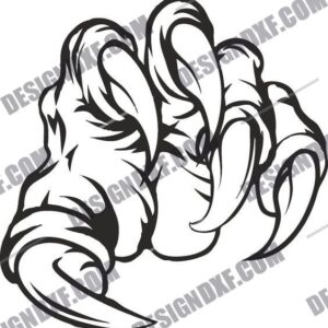 "Ripping Claws DXF File Preview"