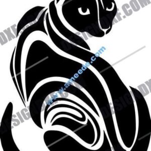 Tribal Cat DXF Files