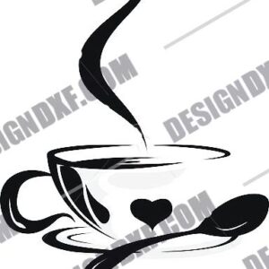 "Coffee Cup DXF File"