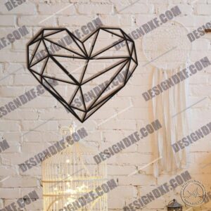 Geometric Heart CNC Design