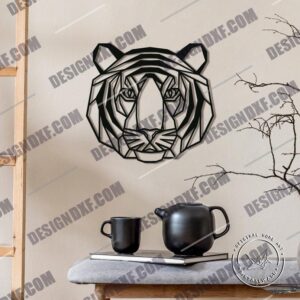 Tiger Head CNC Carving Design