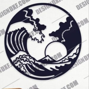 The Great Wave DXF File