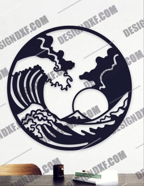 The Great Wave DXF File