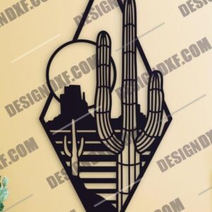 Cactus Metal Wall DXF Files