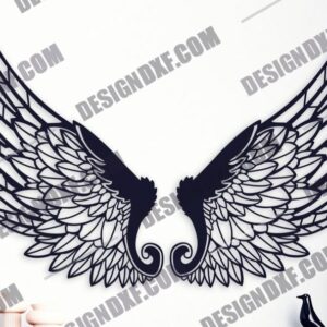 Wings Metal Wall Art DXF Files