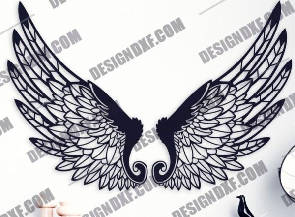 Wings Metal Wall Art DXF Files