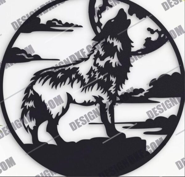 Wolf Metal Wall Art DXF Files