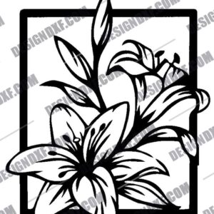 Flower Wall Art DXF Files