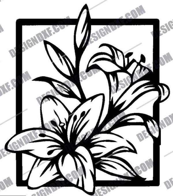 Flower Wall Art DXF Files