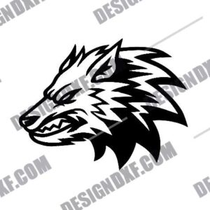 "Fierce Wolf DXF File"