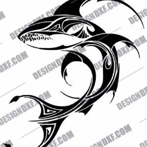 "Tribal Shark DXF Files"