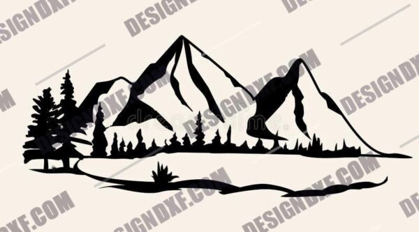 Mountain DXF File Design