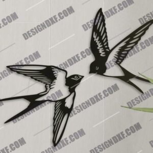 "Graceful Swallow DXF File"