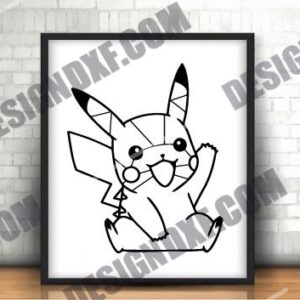 Pikachu Pokemon DXF Files