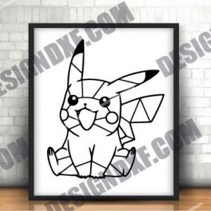 Pikachu Pokemon DXF Files for CNC Machines