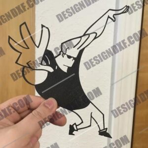 Johnny Bravo Line Drawing DXF File