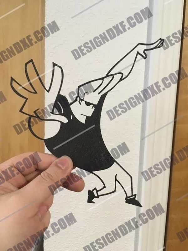 Johnny Bravo Line Drawing DXF File