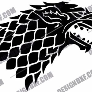 Game of Thrones House Stark Sigil DXF Files