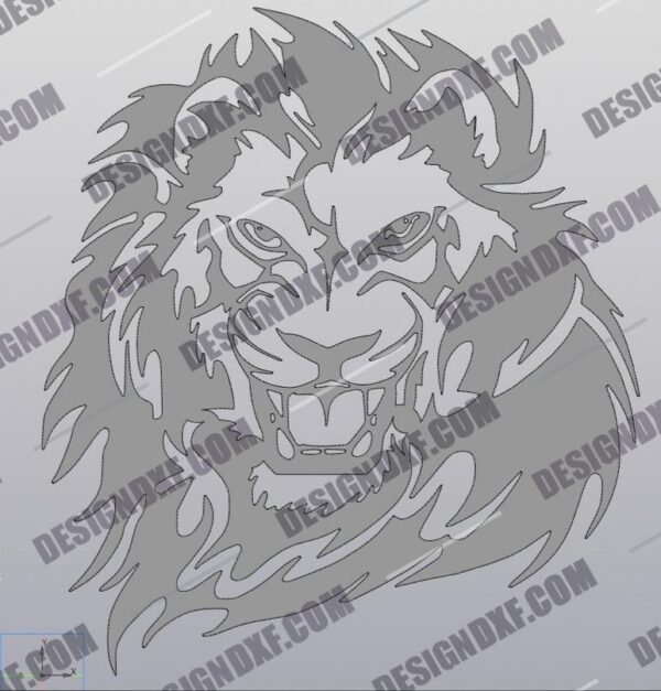 "Majestic Lion DXF File"