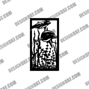 Dolphin Wall Decor DXF Files