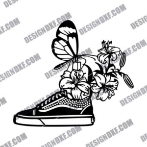 Butterfly with Shoe DXF File