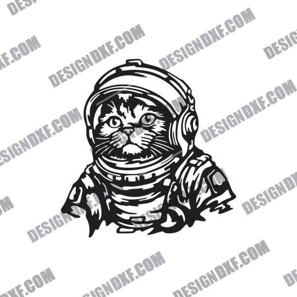 Astronaut Cat DXF File