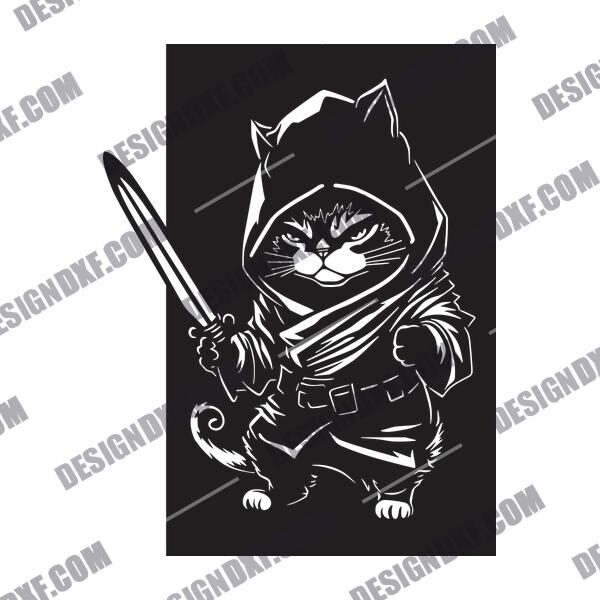 Ninja Cat DXF File