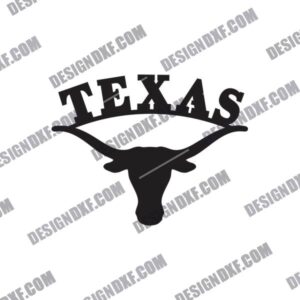 Texas Longhorn Art Sign DXF File