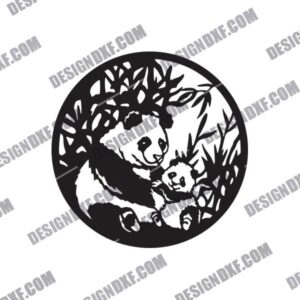 Panda Wall Decor DXF Files