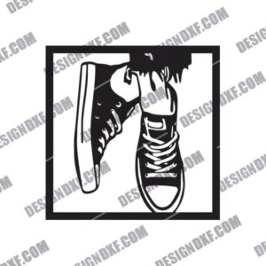 Foot Wall Decor DXF Files