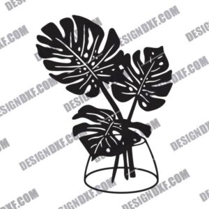 Vase Wall Decor DXF File