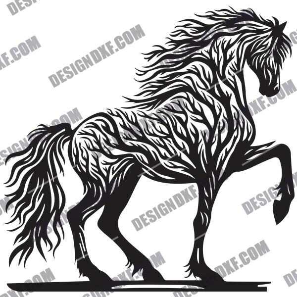 Tree Horse DXF File