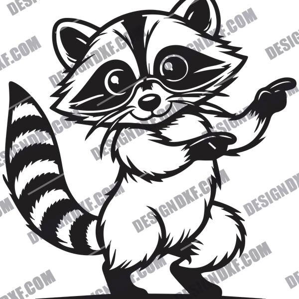 Dancing Raccoon DXF File