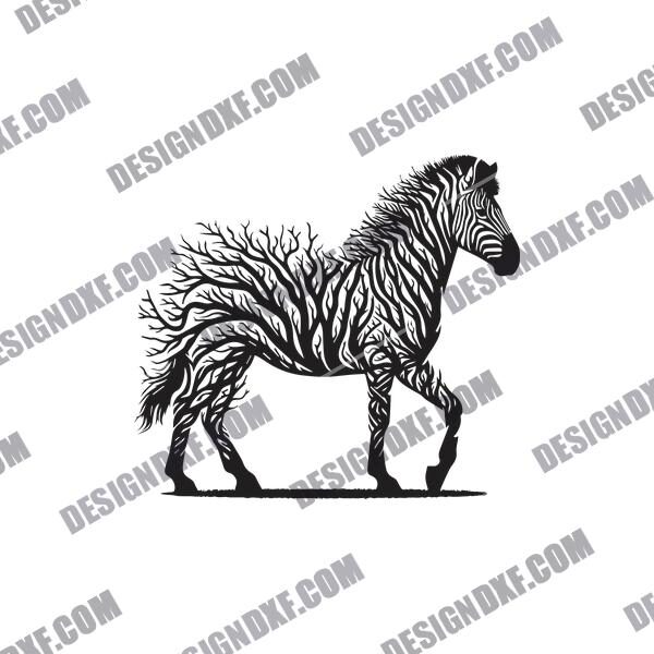 Tree Zebra DXF File for CNC Machines