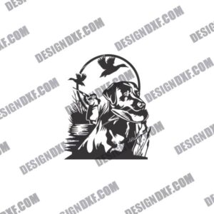 Wild Duck Hunting DXF File for CNC