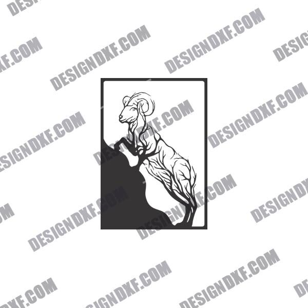 Bighorn Sheep DXF File for CNC Cutting