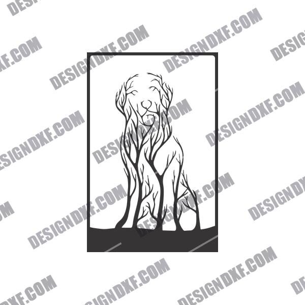 Golden Retriever DXF File for CNC Cutting