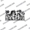 Zebra Flowers Decoration for Kids DXF File